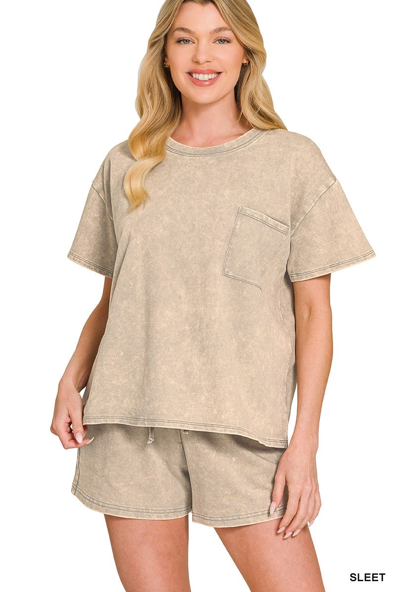 9288 Easy Days Acid Wash Set Zenana