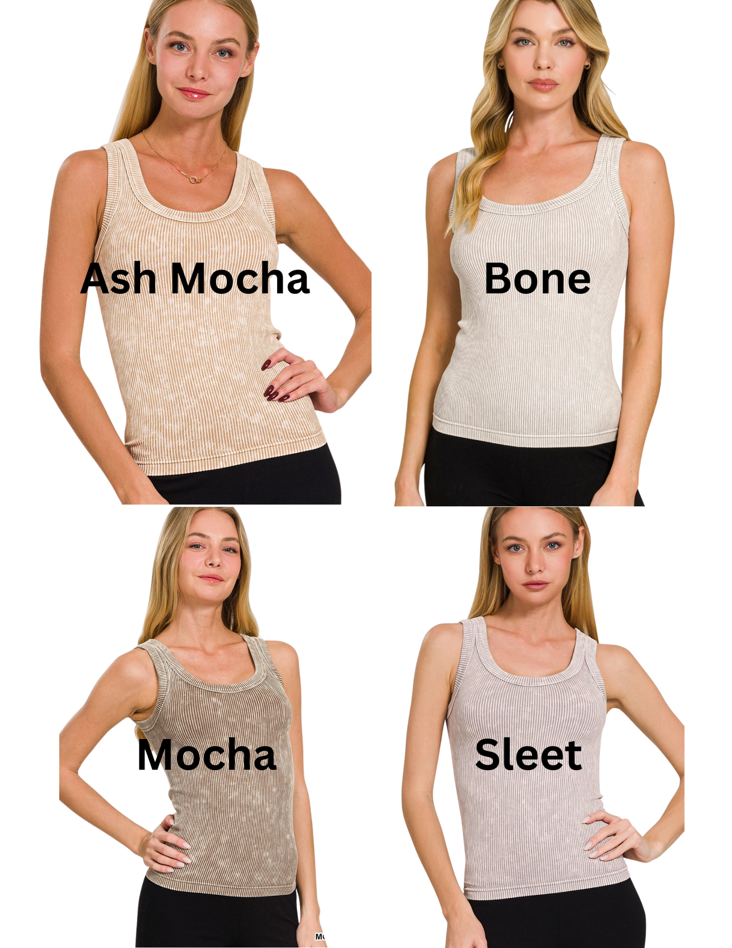 923 2-Way Everyday Edge Seamless Tank Zenana S-XL