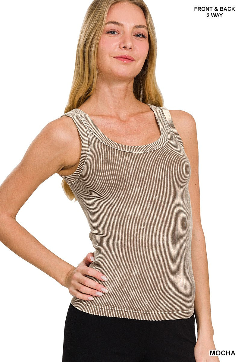 923 2-Way Everyday Edge Seamless Tank Zenana S-XL