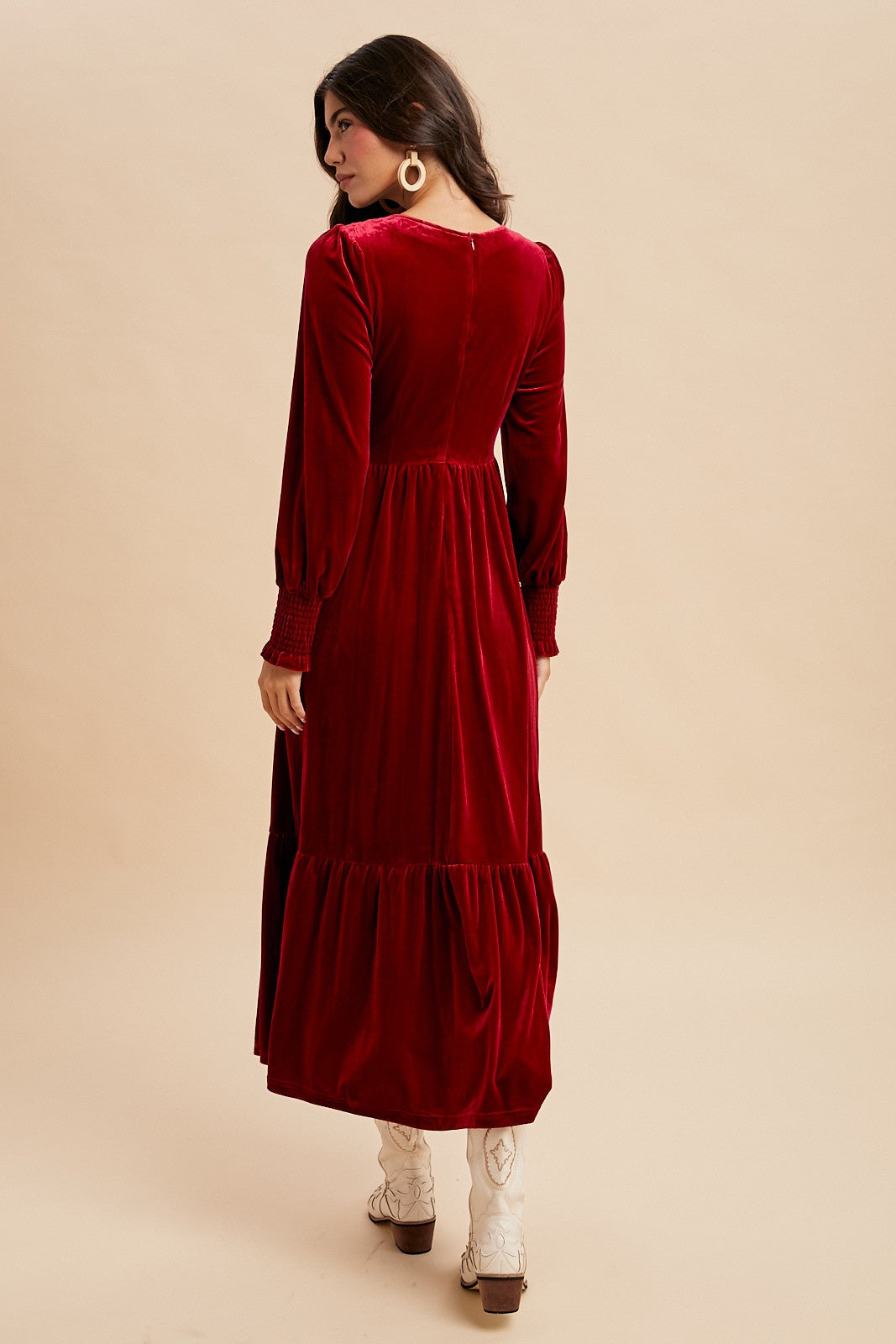 Folklore Embroidered Velvet Dress