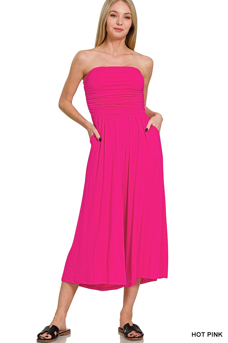 9287 Cali Cool Strapless One-Piece Zenana