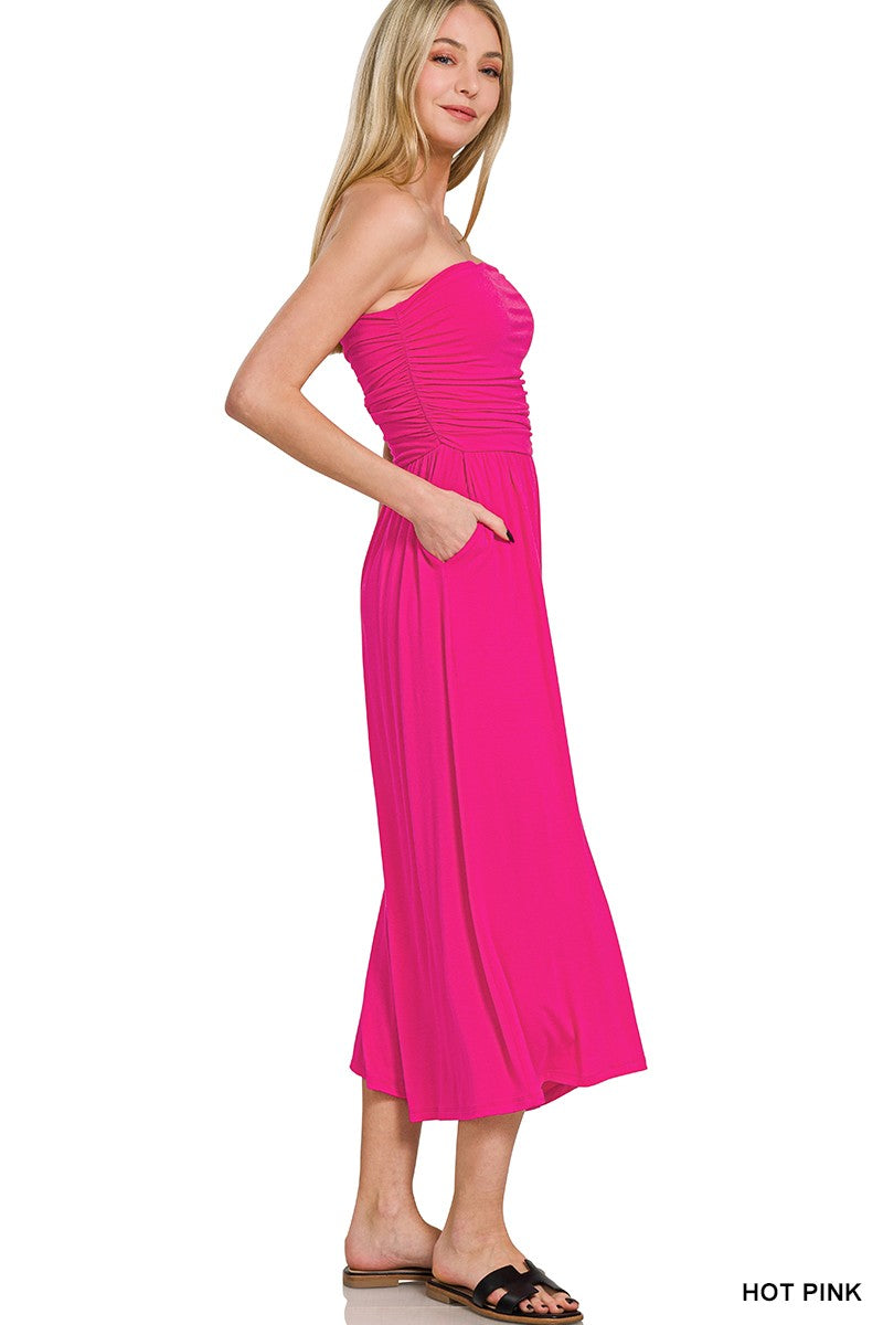 9287 Cali Cool Strapless One-Piece Zenana