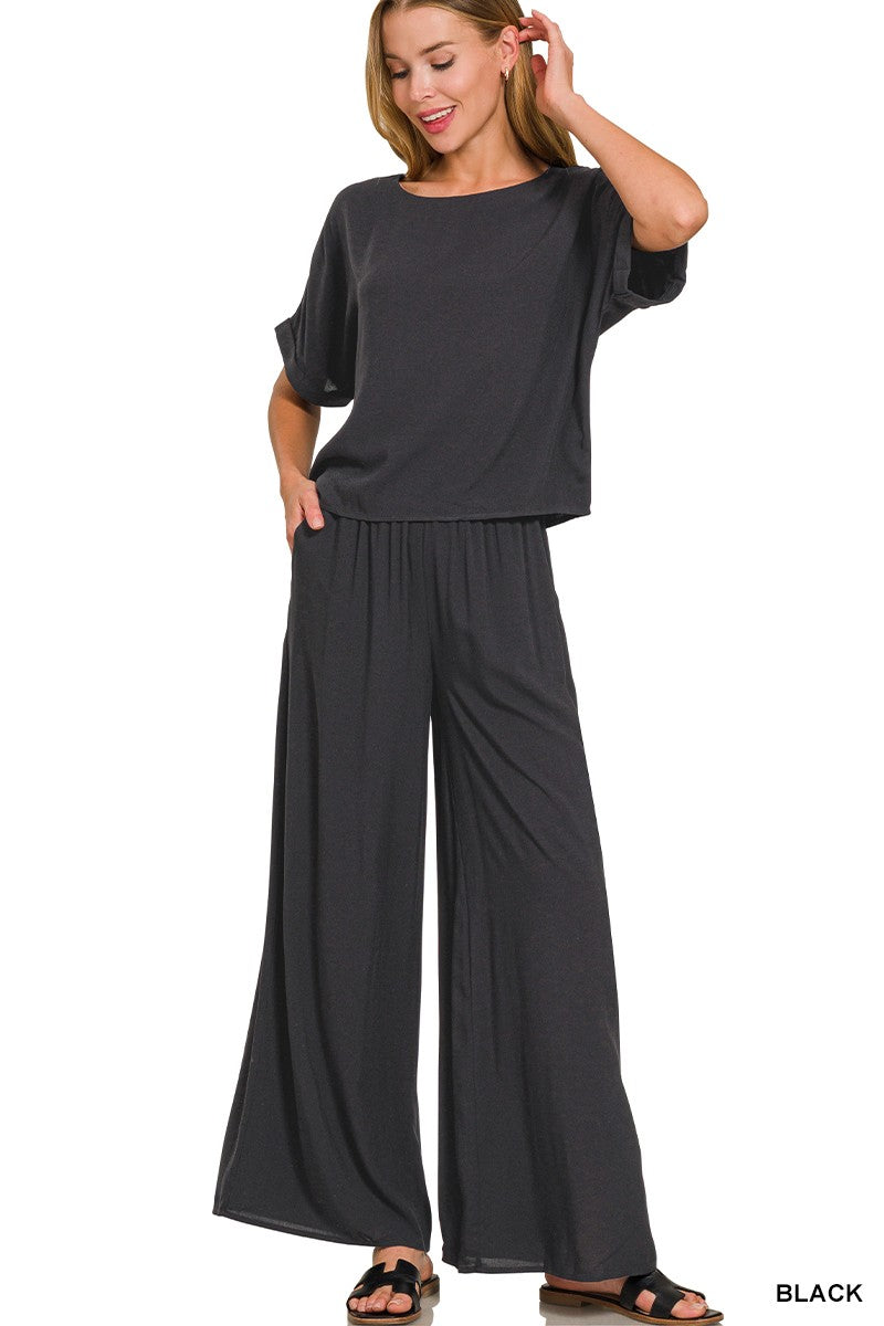9745 Coastal Breeze Woven Lounge Set ZENANA