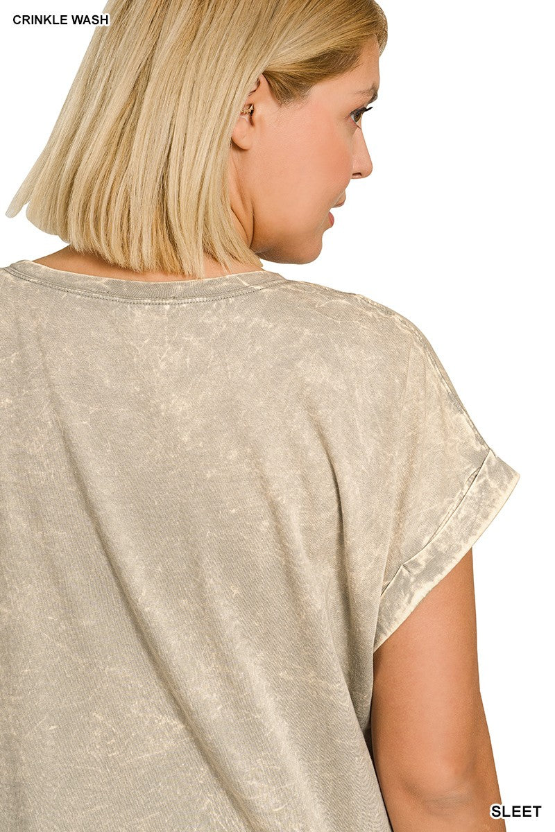933 Vintage Drift Crinkle Washed Tee Zenana S-3X