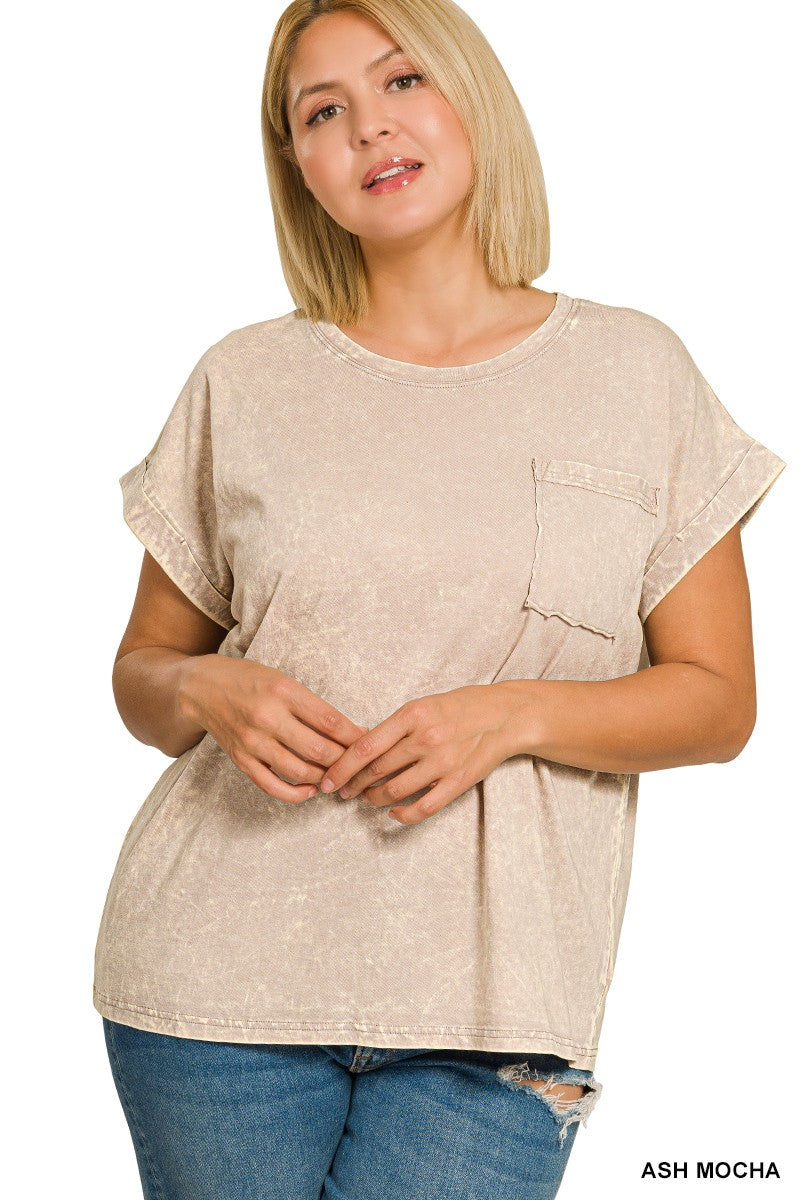 933 Vintage Drift Crinkle Washed Tee Zenana S-3X