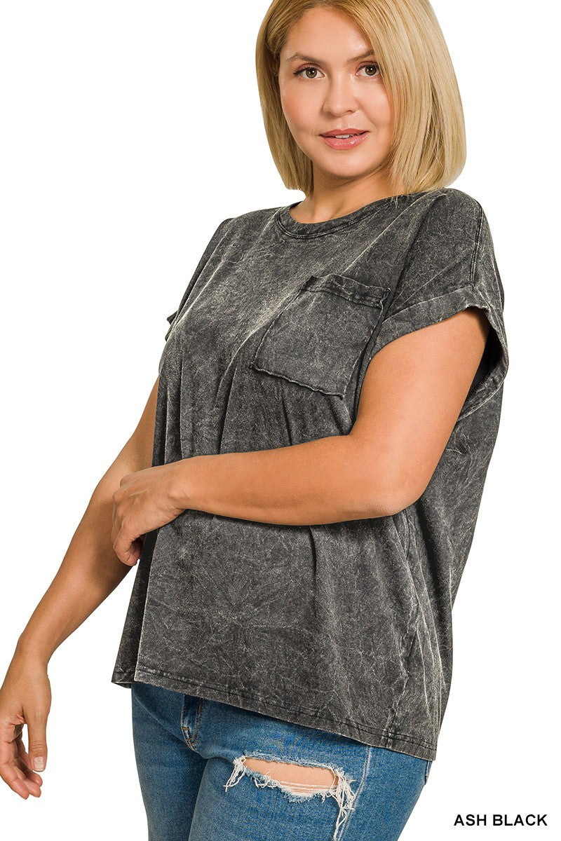 933 Vintage Drift Crinkle Washed Tee Zenana S-3X