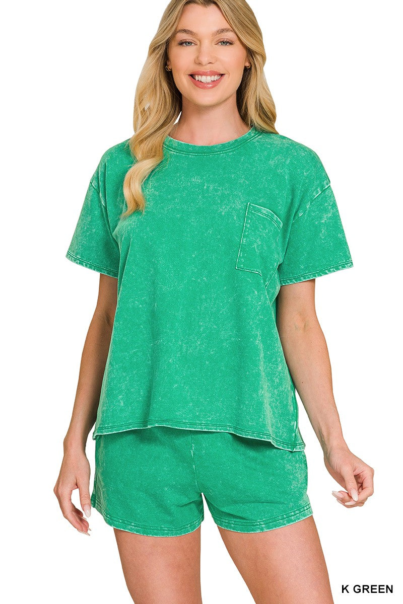 9288 Easy Days Acid Wash Set Zenana