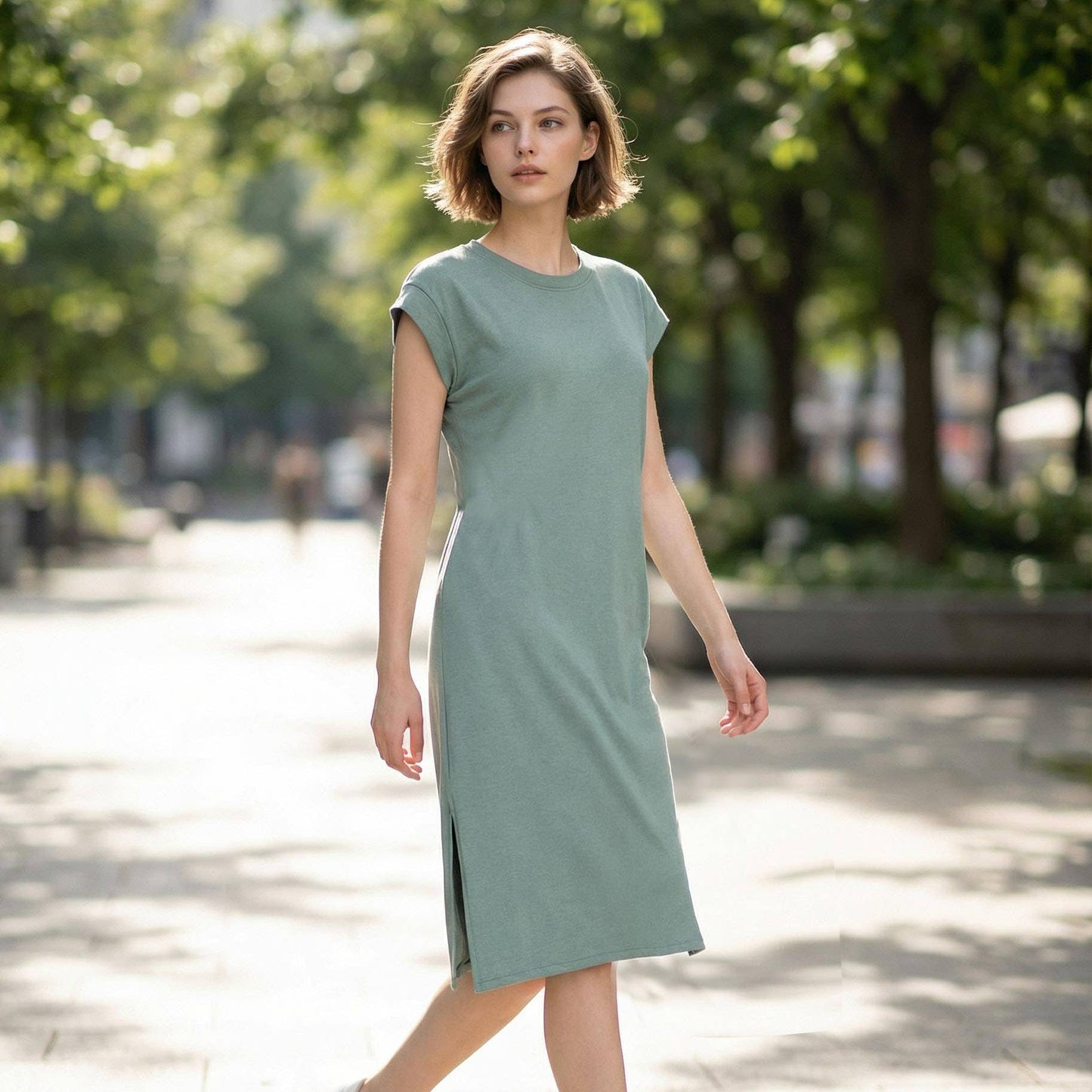 931 Weekend Stroll Midi Dress Zenana