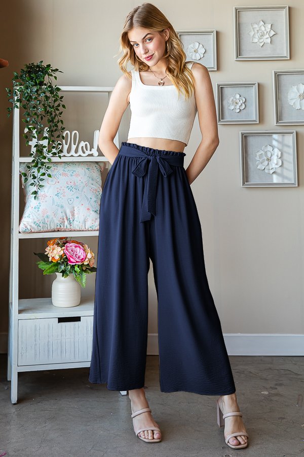 294 Paperbag Chic High Waist Tie Pants HEIMISH SM-3X