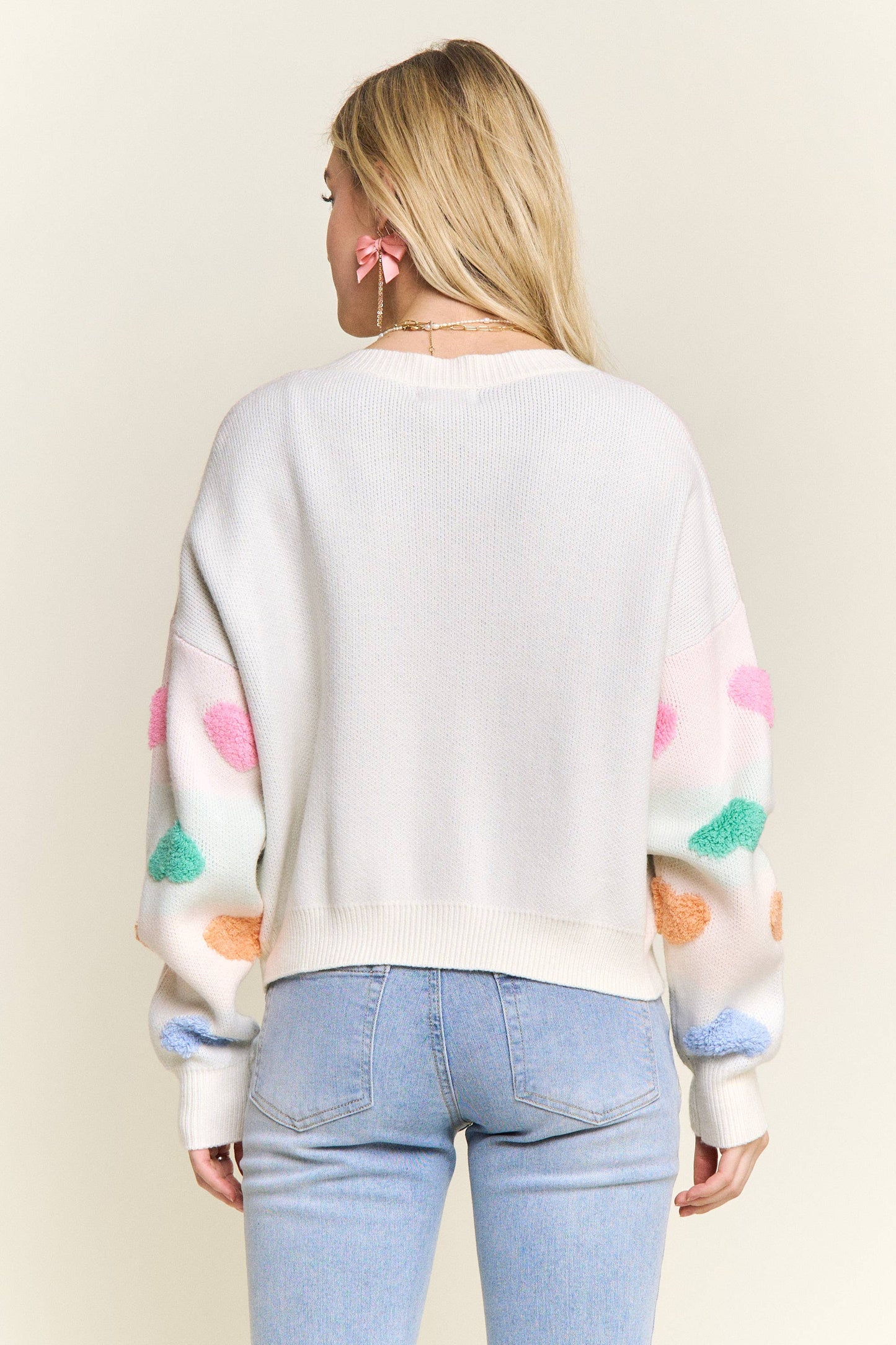 371 Sweetheart Fuzzy Knit Sweater