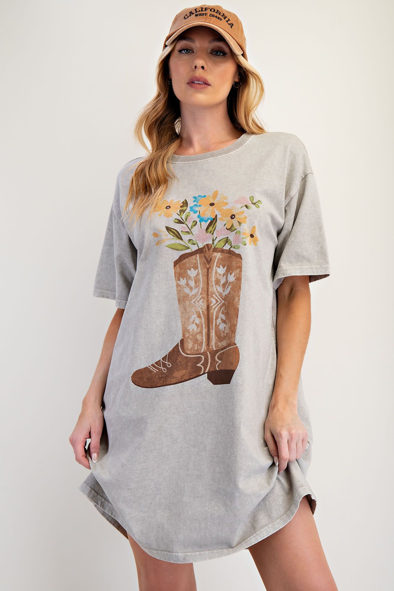 391 Desert Boots Mineral Wash T-Shirt Dress EASEL