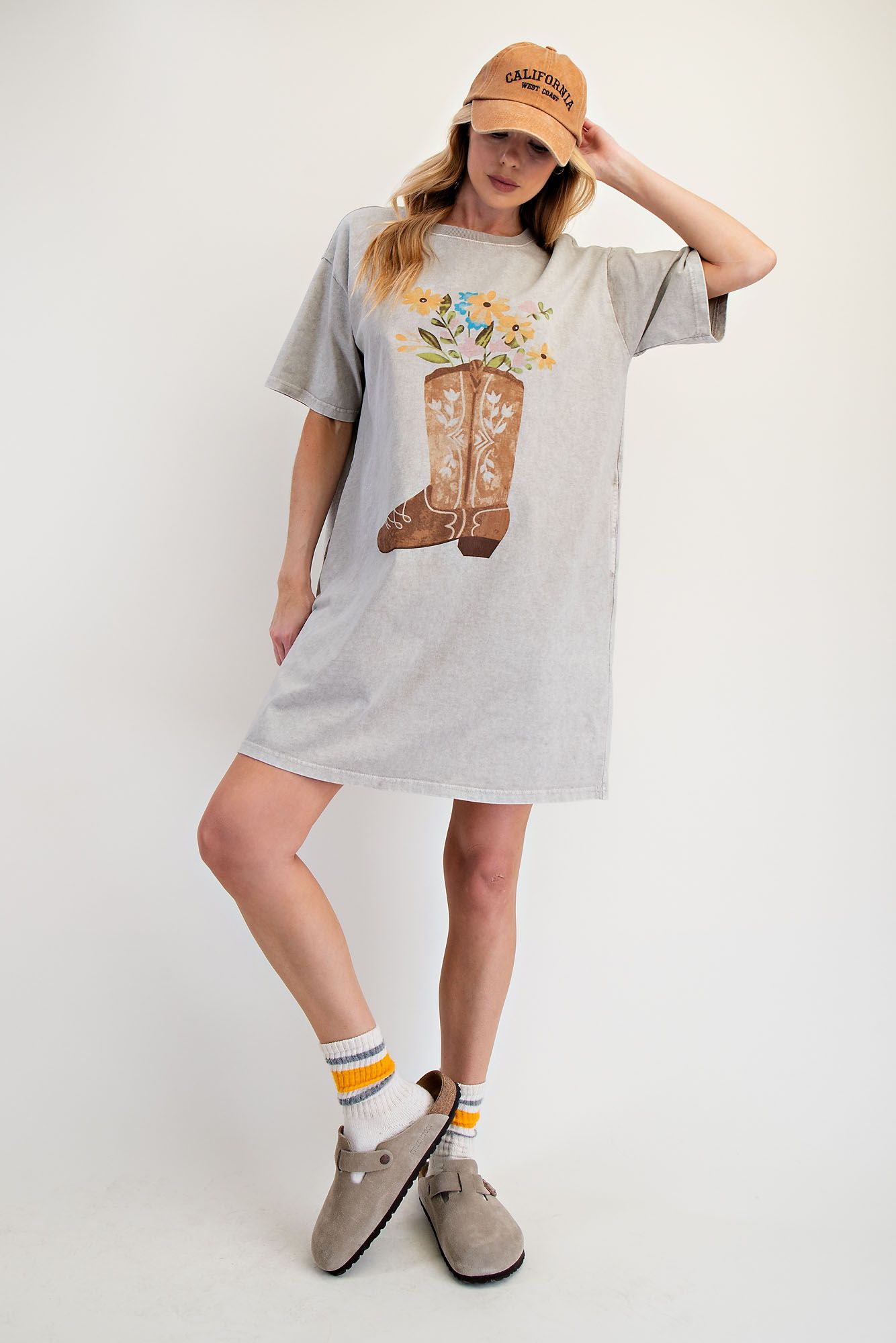 391 Desert Boots Mineral Wash T-Shirt Dress EASEL