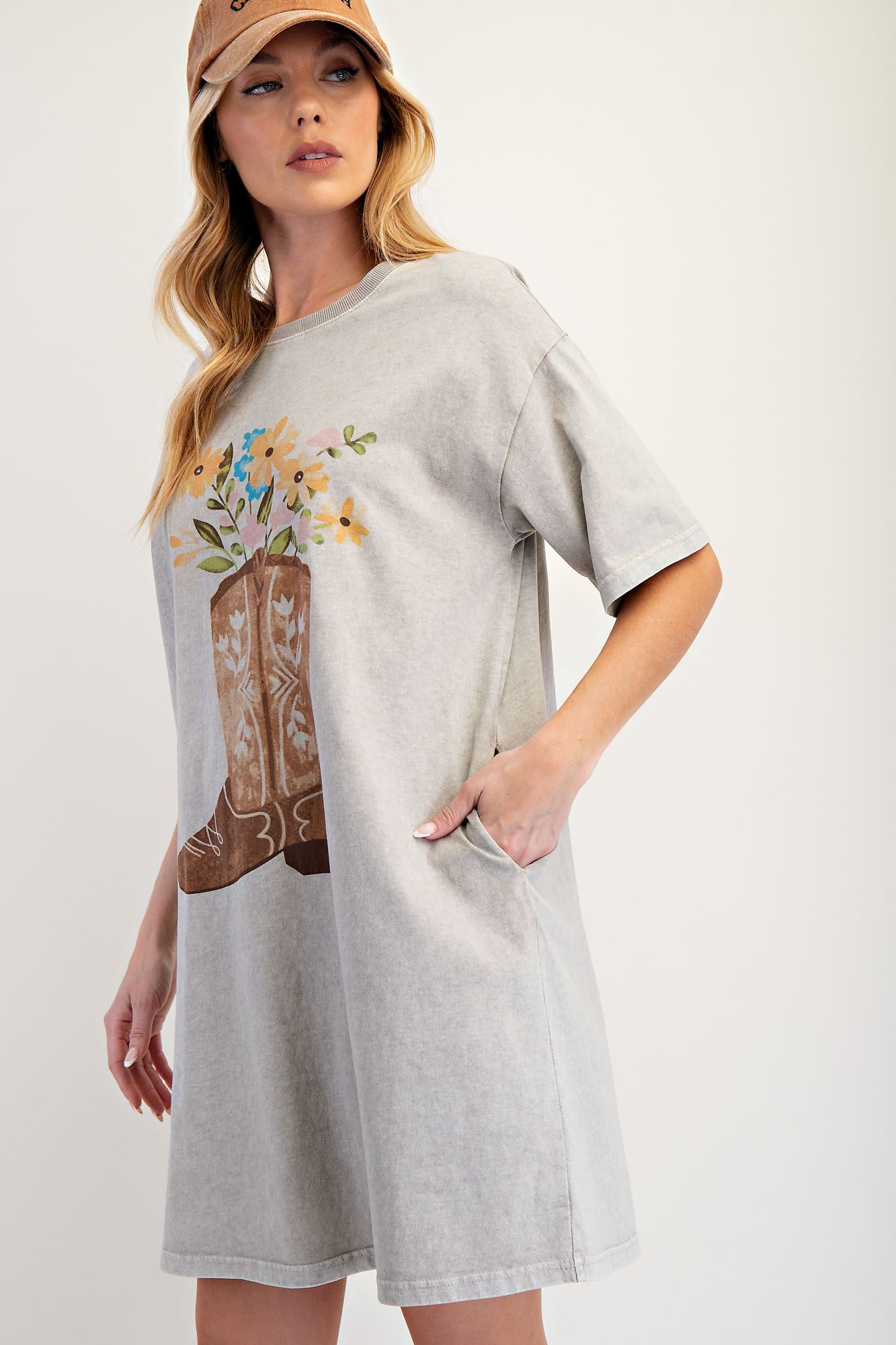 391 Desert Boots Mineral Wash T-Shirt Dress EASEL