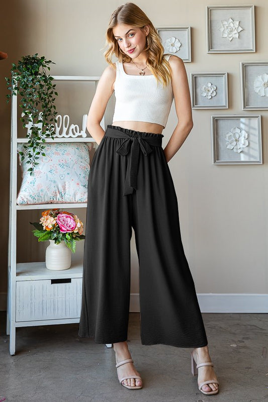 294 Paperbag Chic High Waist Tie Pants HEIMISH SM-3X